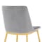 Armen Living Messina Modern Gray Velvet and Gold Metal Leg Dining Room Chairs, PK2 LCMSSIGLGRY - alternate 7